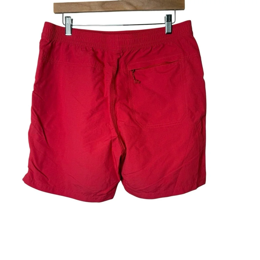 The North Face Red Solid Pull On Nylon‎ Shorts 7